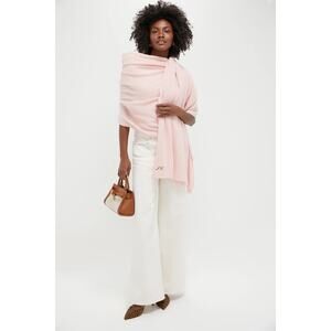 KATIENYC Tuckernuck Pink 100% Cashmere Blanket Wrap Scarf